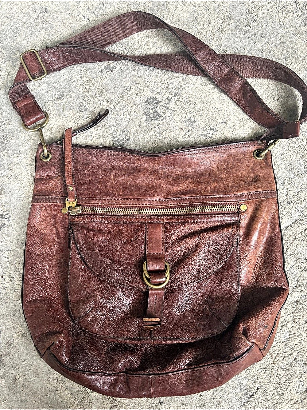 Fossil Vintage Fossil 1954 Leather Crossbody Bag Style 75082 Vintage 1954